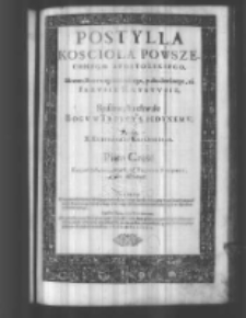 Postylla kościoła powszechnego apostolskiego słowem bożym ugruntowana na Jezusie Chrystusie spisana przez [...] Krzysztofa Kraińskiego. Cz. 5