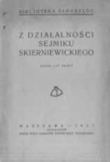Z działalności Sejmiku Skierniewickiego