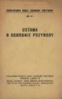 Ustawa o ochronie przyrody z dnia 10 marca 1934 r.