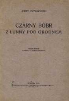 Czarny b&oacute;br z Łunny pod Grodnem