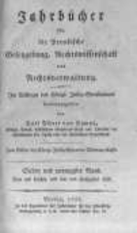 Jahrb&uuml;cher f&uuml;r die Preussische Gesetzgebung, Rechtswissenschaft und Rechtsverwaltung. 1826 Bd.27