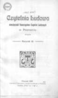 Czytelnia Ludowa: kwartalnik Towarzystwa Czytelni Ludowych w Poznaniu 1909 kwiecień R.4 Z.1