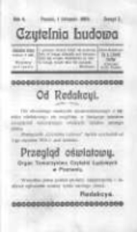 Czytelnia Ludowa: kwartalnik Towarzystwa Czytelni Ludowych w Poznaniu 1909.11.01 R.4 Z.7