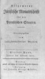 Allgemeine Juristische Monatsschrift für die Preussischen Staaten. 1807 Bd.4