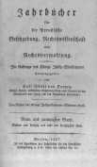 Jahrb&uuml;cher f&uuml;r die Preussische Gesetzgebung, Rechtswissenschaft und Rechtsverwaltung. 1827 Bd.29