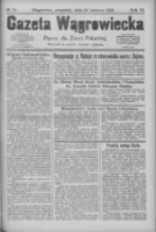 Gazeta Wągrowiecka: pismo dla ziemi pałuckiej 1926.06.24 R.6 Nr75