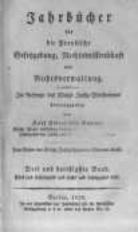 Jahrbücher für die Preussische Gesetzgebung, Rechtswissenschaft und Rechtsverwaltung. 1829 Bd.33