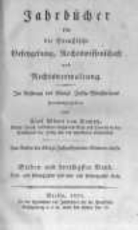 Jahrb&uuml;cher f&uuml;r die Preussische Gesetzgebung, Rechtswissenschaft und Rechtsverwaltung. 1831 Bd.37