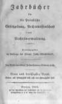 Jahrb&uuml;cher f&uuml;r die Preussische Gesetzgebung, Rechtswissenschaft und Rechtsverwaltung. 1832 Bd.39