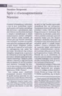 Sp&oacute;r o r&oacute;wnouprawnienie Niemiec