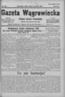 Gazeta Wągrowiecka: pismo ziemi pałuckiej 1936.12.12 R.16 Nr289