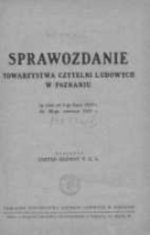 Sprawozdanie Towarzystwa Czytelni Ludowych w Poznaniu za czas od 1-go lipca 1932r. do 30-go czerwca 1933r.
