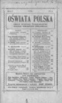 Oświata Polska: organ Wydziału Wykonawczego Polskich Towarzystw Oświatowych 1924 R.1 Nr4
