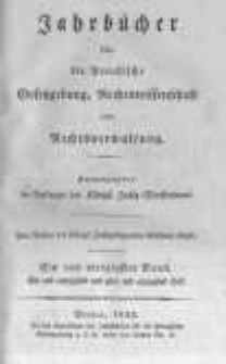 Jahrb&uuml;cher f&uuml;r die Preussische Gesetzgebung, Rechtswissenschaft und Rechtsverwaltung. 1833 Bd.41