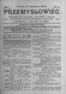 Przemysłowiec. 1903.11.21 R.1 nr8