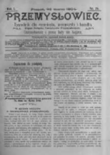 Przemysłowiec. 1904.03.26 R.1 nr26
