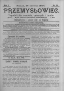 Przemysłowiec. 1904.06.25 R.1 nr39