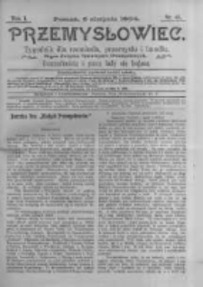 Przemysłowiec. 1904.08.06 R.1 nr45
