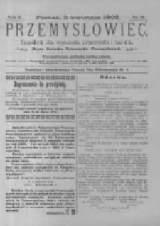 Przemysłowiec. 1905.04.08 R.2 nr28
