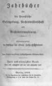 Jahrbücher für die Preussische Gesetzgebung, Rechtswissenschaft und Rechtsverwaltung. 1833 Bd.42