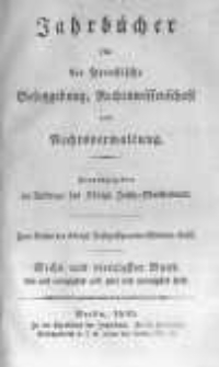 Jahrb&uuml;cher f&uuml;r die Preussische Gesetzgebung, Rechtswissenschaft und Rechtsverwaltung. 1835 Bd.46