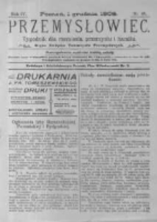 Przemysłowiec. 1906.12.01 R.4 nr48