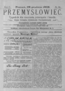 Przemysłowiec. 1906.12.29 R.4 nr52