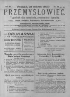 Przemysłowiec. 1907.03.16 R.4 nr11