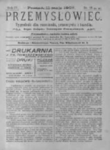 Przemysłowiec. 1907.05.11 R.4 nr19
