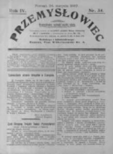 Przemysłowiec. 1907.08.24 R.4 nr34