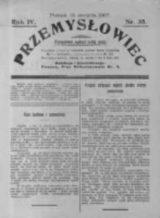 Przemysłowiec. 1907.08.31 R.4 nr35