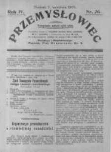Przemysłowiec. 1907.09.07 R.4 nr36