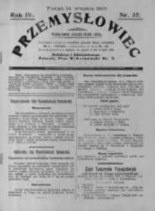 Przemysłowiec. 1907.09.14 R.4 nr37