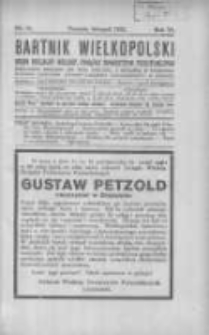 Bartnik Wielkopolski: organ oficjalny Wielkopolskiego Związku Towarzystw Pszczelniczych 1925 listopad R.6 Nr11
