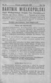 Bartnik Wielkopolski: organ Wielkopolskiego Związku Towarzystw Pszczelniczych 1926 październik R.7 Nr10