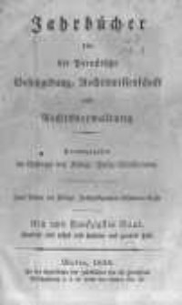 Jahrb&uuml;cher f&uuml;r die Preussische Gesetzgebung, Rechtswissenschaft und Rechtsverwaltung. 1838 Bd.51