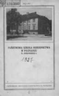 Państwowa Szkoła Ogrodnicza w Poznaniu 1927