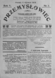 Przemysłowiec. 1908.01.04 R.5 nr1