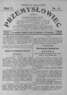 Przemysłowiec. 1908.03.21 R.5 nr12
