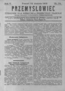 Przemysłowiec. 1908.08.22 R.5 nr34