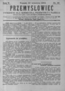 Przemysłowiec. 1908.09.26 R.5 nr39