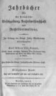 Jahrb&uuml;cher f&uuml;r die Preussische Gesetzgebung, Rechtswissenschaft und Rechtsverwaltung. 1821 Bd.17