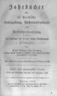 Jahrb&uuml;cher f&uuml;r die Preussische Gesetzgebung, Rechtswissenschaft und Rechtsverwaltung. 1823 Bd.22