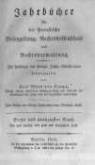 Jahrb&uuml;cher f&uuml;r die Preussische Gesetzgebung, Rechtswissenschaft und Rechtsverwaltung. 1825 Bd.26