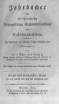Jahrbücher für die Preussische Gesetzgebung, Rechtswissenschaft und Rechtsverwaltung. 1825 Bd.26
