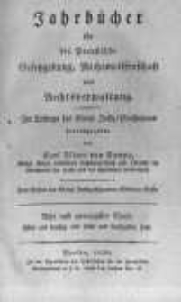 Jahrb&uuml;cher f&uuml;r die Preussische Gesetzgebung, Rechtswissenschaft und Rechtsverwaltung. 1826 Bd.28