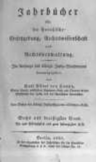 Jahrb&uuml;cher f&uuml;r die Preussische Gesetzgebung, Rechtswissenschaft und Rechtsverwaltung. 1830 Bd.36