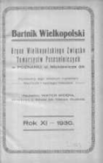 Bartnik Wielkopolski: organ Wielkopolskiego Związku Towarzystw Pszczelniczych 1930.01.01 R.11 Nr1