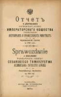 Sprawozdanie z działalności Warszawskiego Oddziału Cesarskiego Towarzystwa Rozmnażania Zwierzyny Łownej i Prawidłowego Myślistwa za 1903 rok