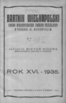 Bartnik Wielkopolski: organ Wielkopolskiego Związku Pszczelarzy 1935.01.01 R.16 Nr1